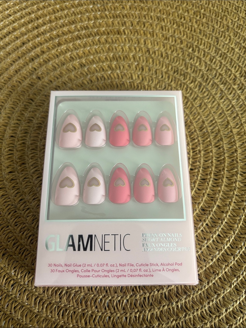 Glamnetic Pink Heart Press-On Nail Set